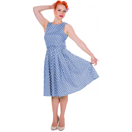 S?aty Dolly and Dotty Lola Light Blue Polka