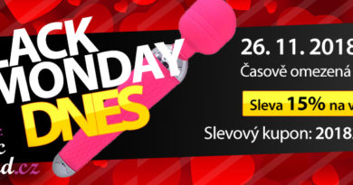 Black Monday dnes 26.11.2018 15 procent sleva - Slevový kupon: 2018261110 více na www.magicwand.cz