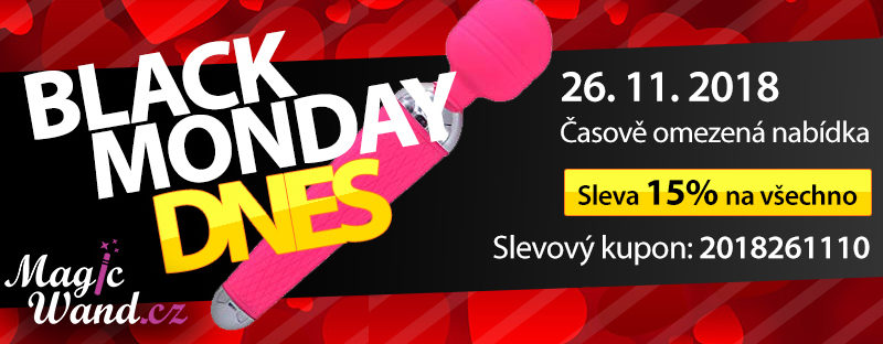 Black Monday dnes 26.11.2018 15 procent sleva - Slevový kupon: 2018261110 více na www.magicwand.cz