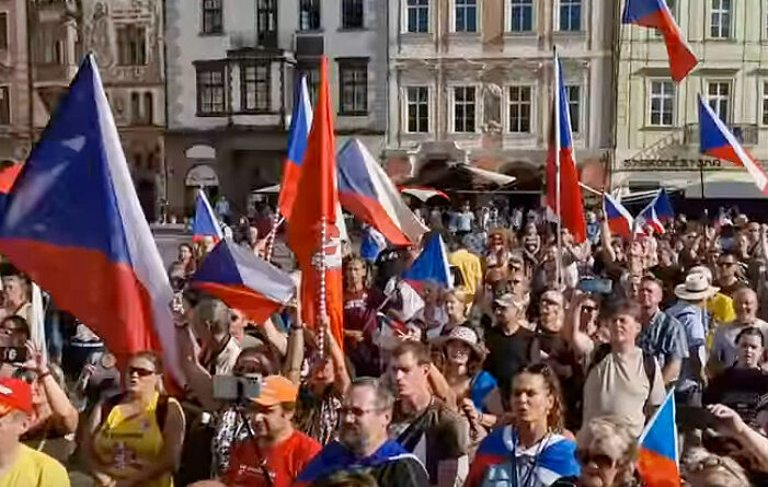 Demonstrace proti vládě! Praha 16.8.2022