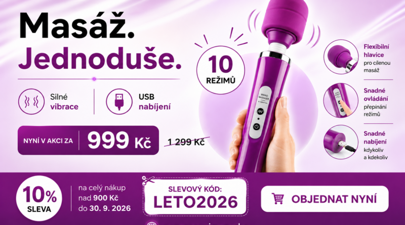 Dopřejte si relaxaci na dosah ruky. Bezdrátová masážní hlavice nyní za akční cenu 999 Kč