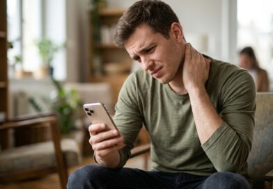 Šíjové svaly – nejvíc namáhané displeji. Ustavičný předklon k mobilům ničí celé tělo